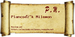 Plancsák Milemon névjegykártya